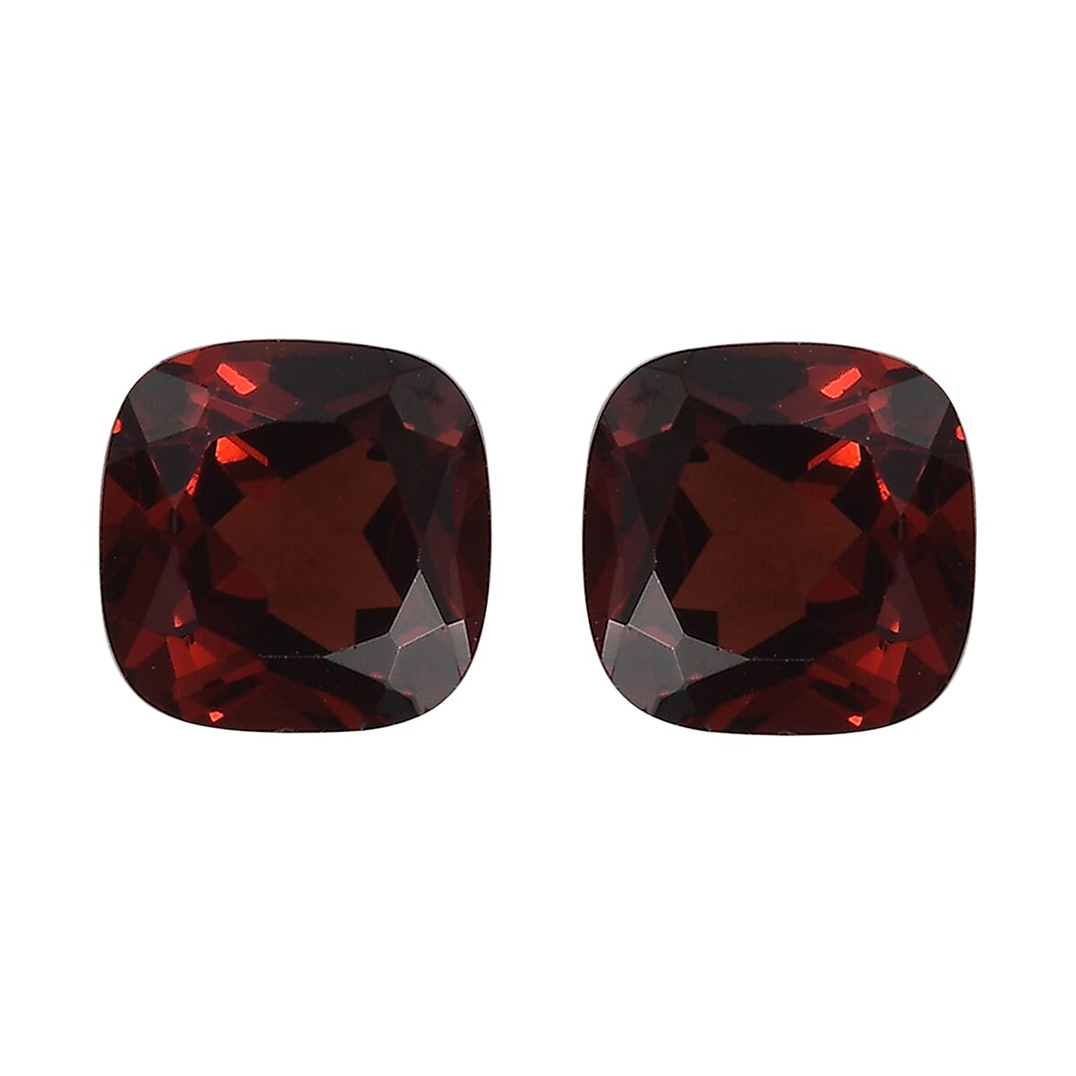 Mozambique Garnet Set of 2 (Cush 5x5mm) 1.29 ctw Loose Gemstone