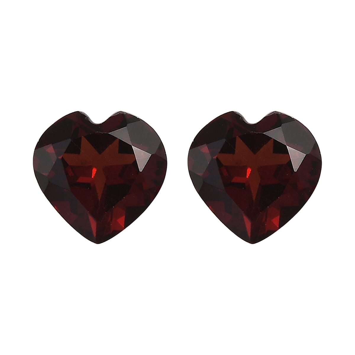 Mozambique Garnet Set of 2 (Hrt 5mm) 1.02 ctw Loose Gemstone