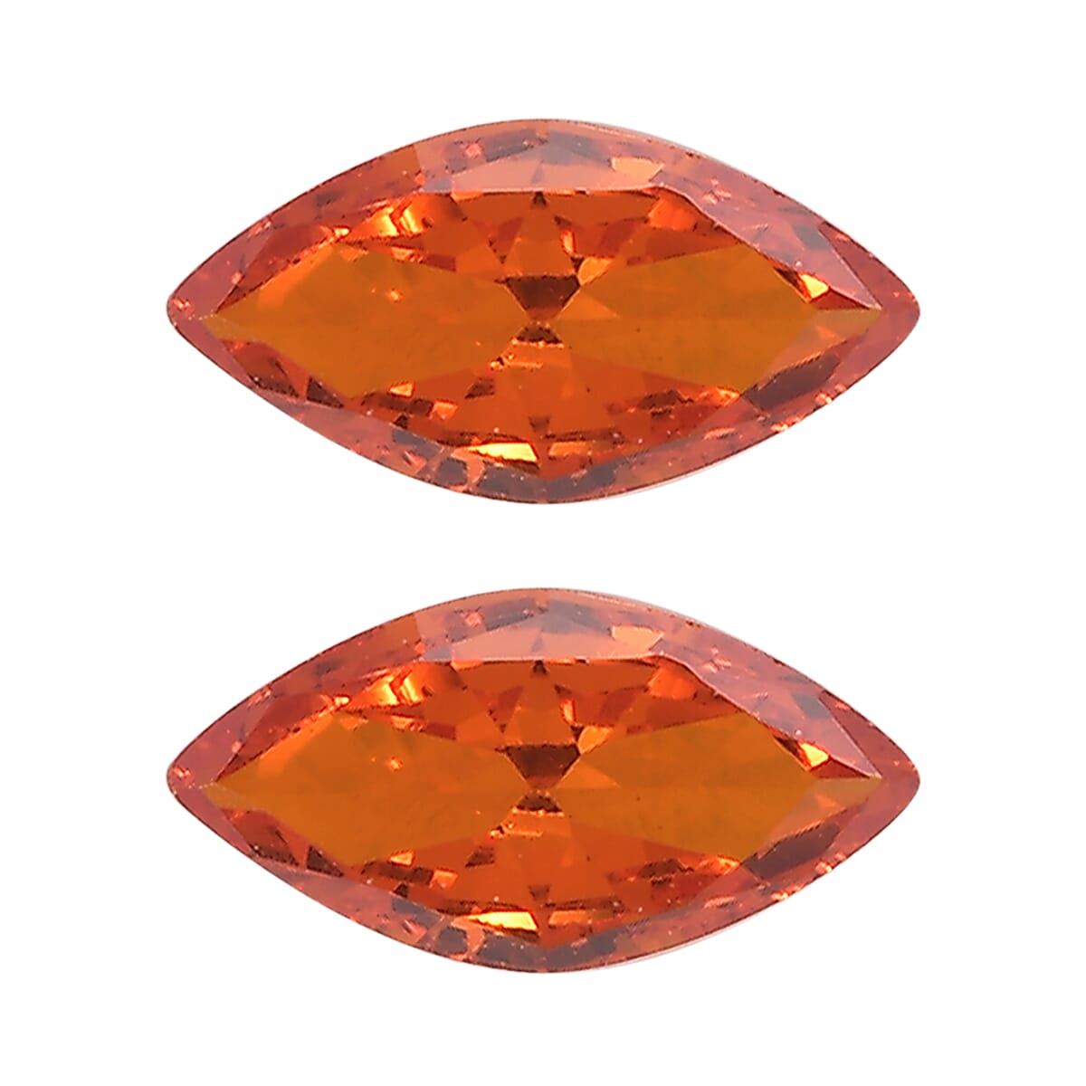 Simulated Orange Diamond (Mrq 5x2.5mm) 0.36 ctw Loose Gemstone