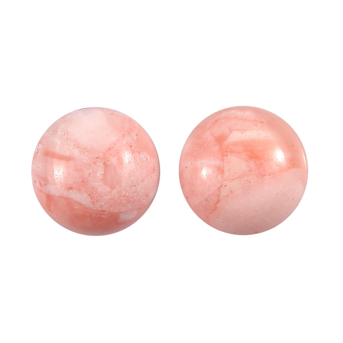 AA Oregon Sunrise Peach Opal Set of 2 (Rnd 5mm) 0.62 ctw Loose Gemstone