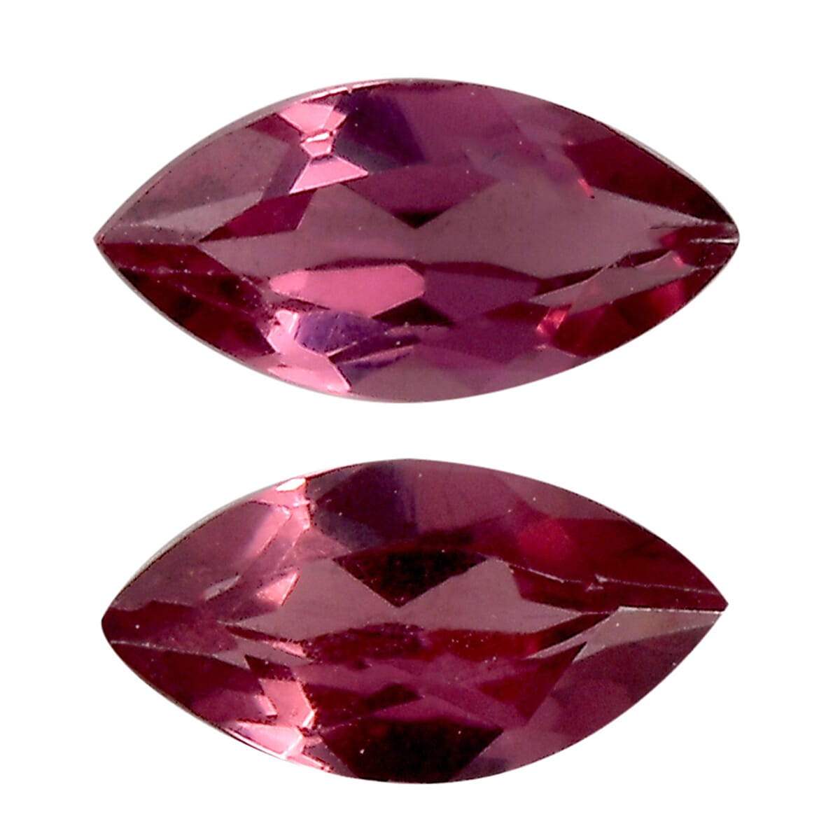 AA Orissa Rose Garnet Set of 2 (Mrq 5x2.5mm) 0.34 ctw Loose Gemstone