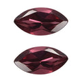 Orissa Rose Garnet Set of 2 (Mrq 6x3mm) 0.55 ctw Loose Gemstone - Sticky add to cart bar