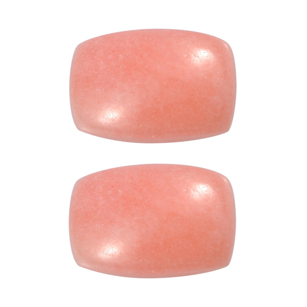 Peach Opal Set of 2 (Cush 6x4mm) 0.70 ctw  Loose Gemstone