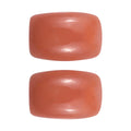 AAA Peach Opal Set of 2 (Cush 6x4mm) 0.75 ctw Loose Gemstone - Sticky add to cart bar