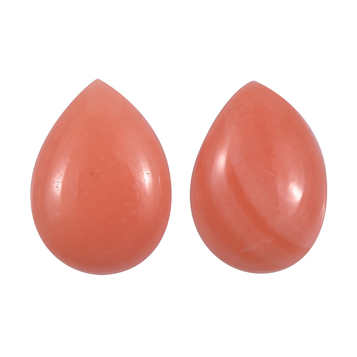 AAA Peach Opal Set of 2 (Pear 7x5mm) 0.95 ctw Loose Gemstone