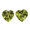 Set of 2 Peridot (Hrt 5 mm) 0.90 ctw Loose Gemstone - Sticky add to cart bar