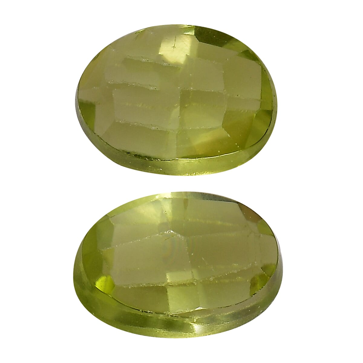 Set of 2 Peridot (Oval 6x4 mm) 0.90 ctw Loose Gemstone