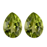 Set of 2 Peridot (Pear 7x5 mm) 1.20 ctw Loose Gemstone