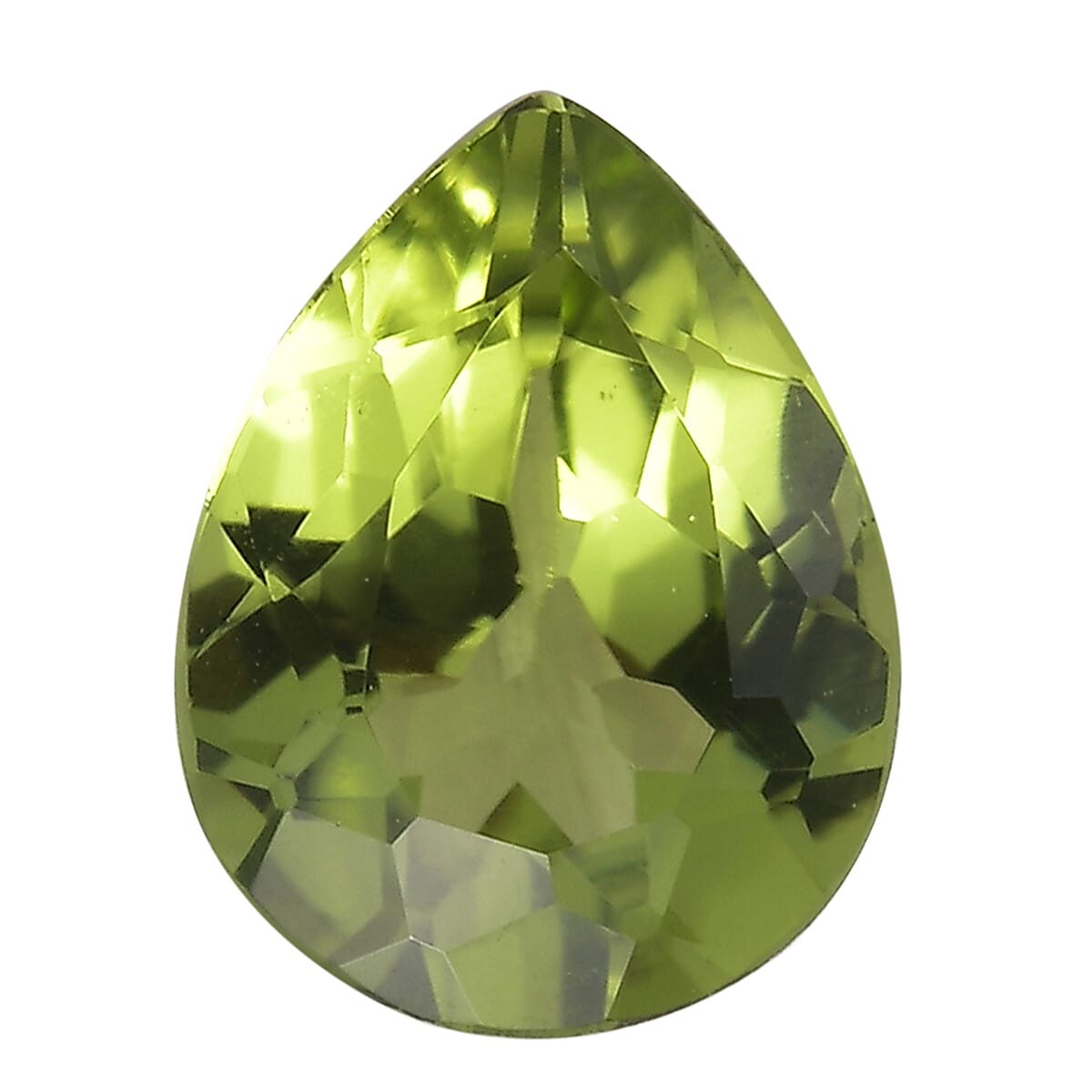 Peridot (Pear 9x7 mm) 1.43 ctw Loose Gemstone
