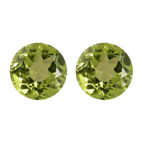 Set of 2 Peridot (Rnd 5 mm) 0.81 ctw Loose Gemstone