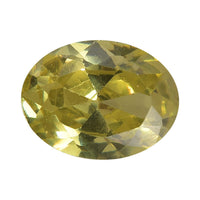 Simulated Peridot Color Diamond (Ovl 8x6mm) 1.92 ctw Loose Gemstone