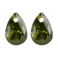 Simulated Peridot Diamond Set of 2 (Pear 6x4mm) 1.19 ctw Loose Gemstone - Sticky add to cart bar