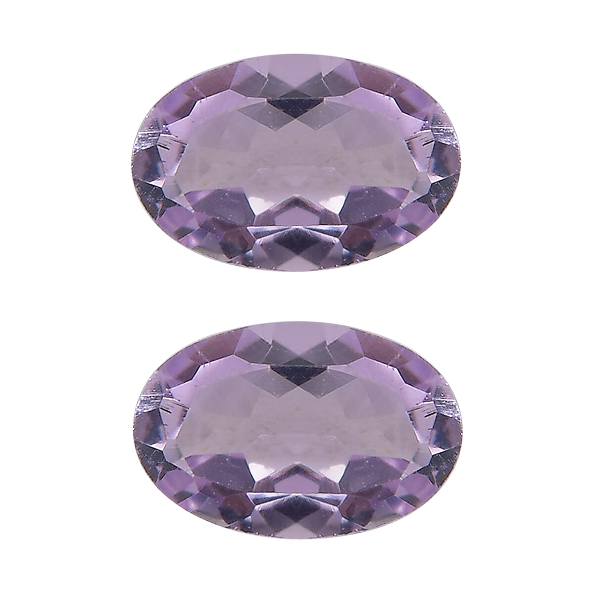 Set of 2 Rose De France Amethyst (Oval 6x4 mm) 0.72 ctw Loose Gemstone