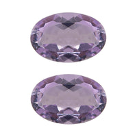 Set of 2 Rose De France Amethyst (Oval 6x4 mm) 0.72 ctw Loose Gemstone