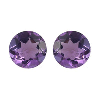 Set of 2 Rose De France Amethyst (Rnd 5 mm) 0.82 ctw Loose Gemstone