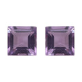 Set of 2 Rose De France Amethyst (Sqr 5 mm) 1.10 ctw Loose Gemstone - Sticky add to cart bar