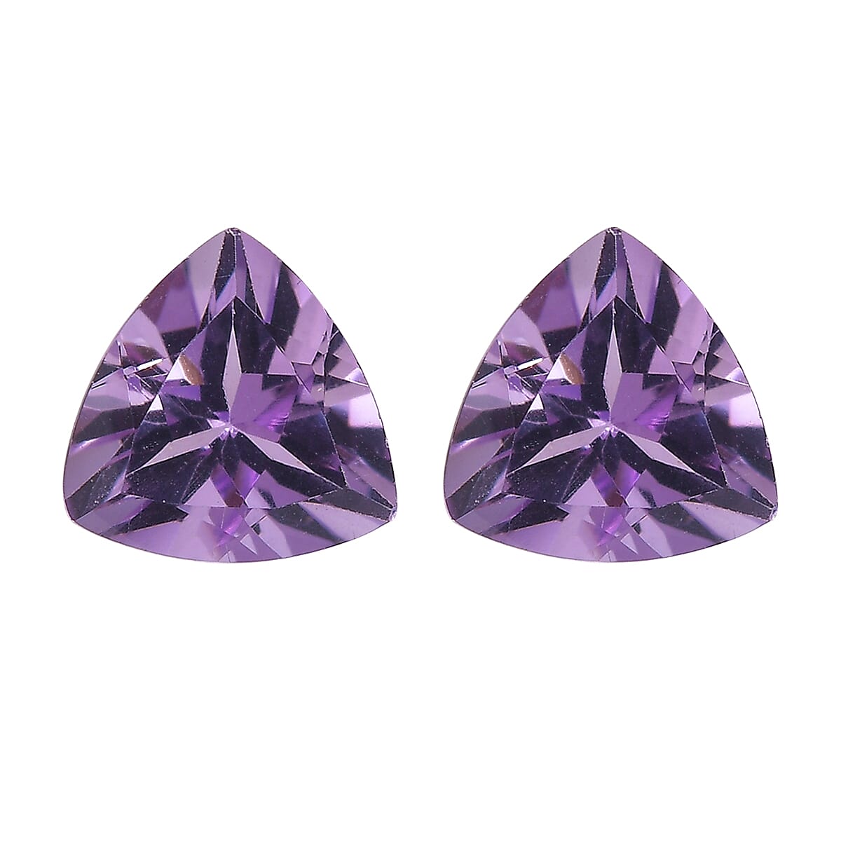 Set of 2 Rose De France Amethyst (Trl 5 mm) 0.71 ctw Loose Gemstone