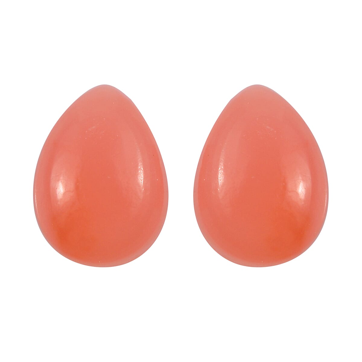 Set of 2 AA Peruvian Pink Opal (Pear 7x5 mm) 1.19 ctw Loose Gemstone