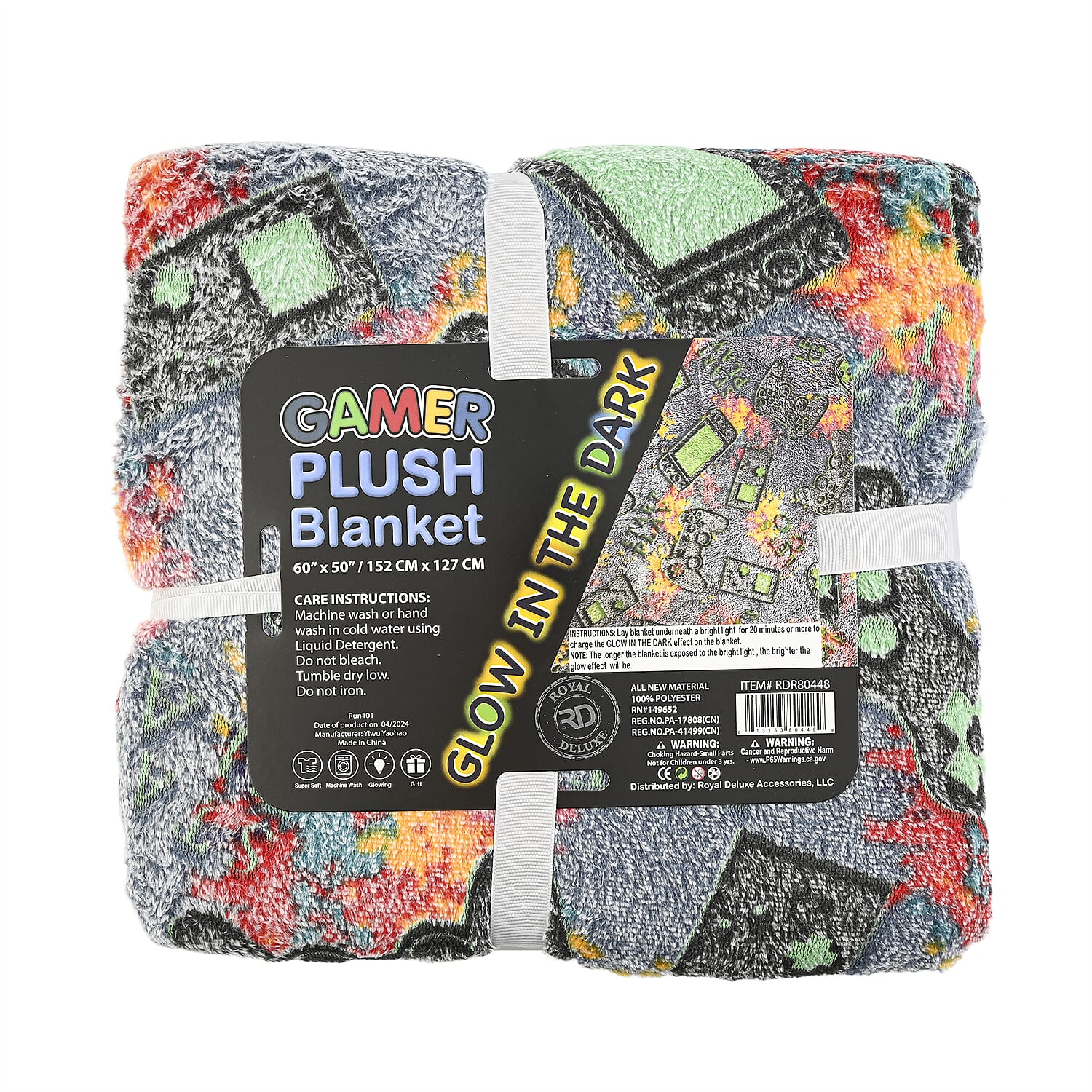 Closeout RD Glow in the Dark Throw (60x50) -Videogames