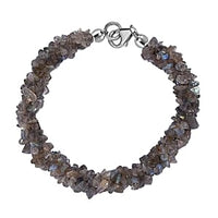 Labradorite 120.00 ctw Bracelet in Rhodium Over Sterling Silver (7.50 In)