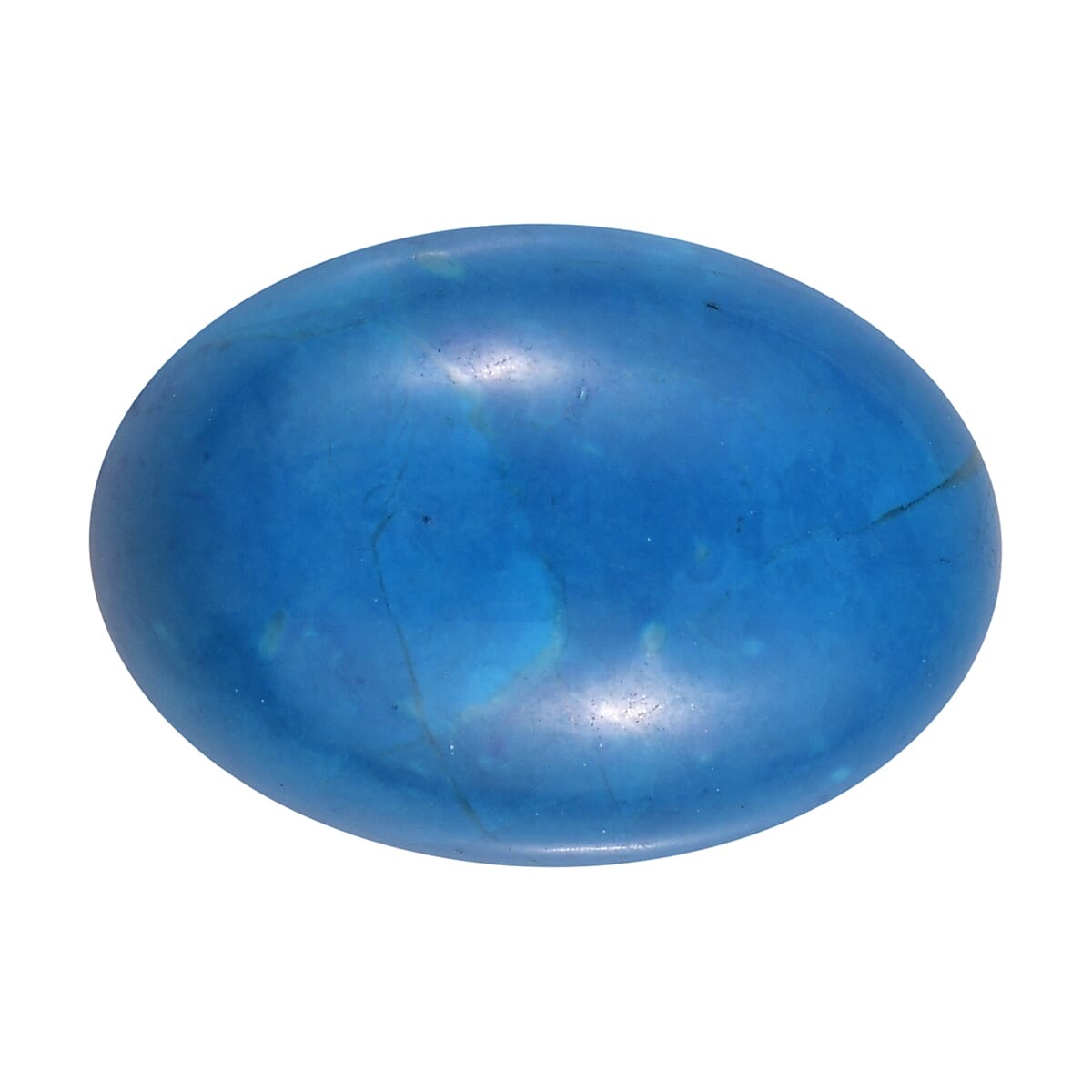 Blue Howlite (Ovl 14x10 mm) 6.36 ctw Loose Gemstone