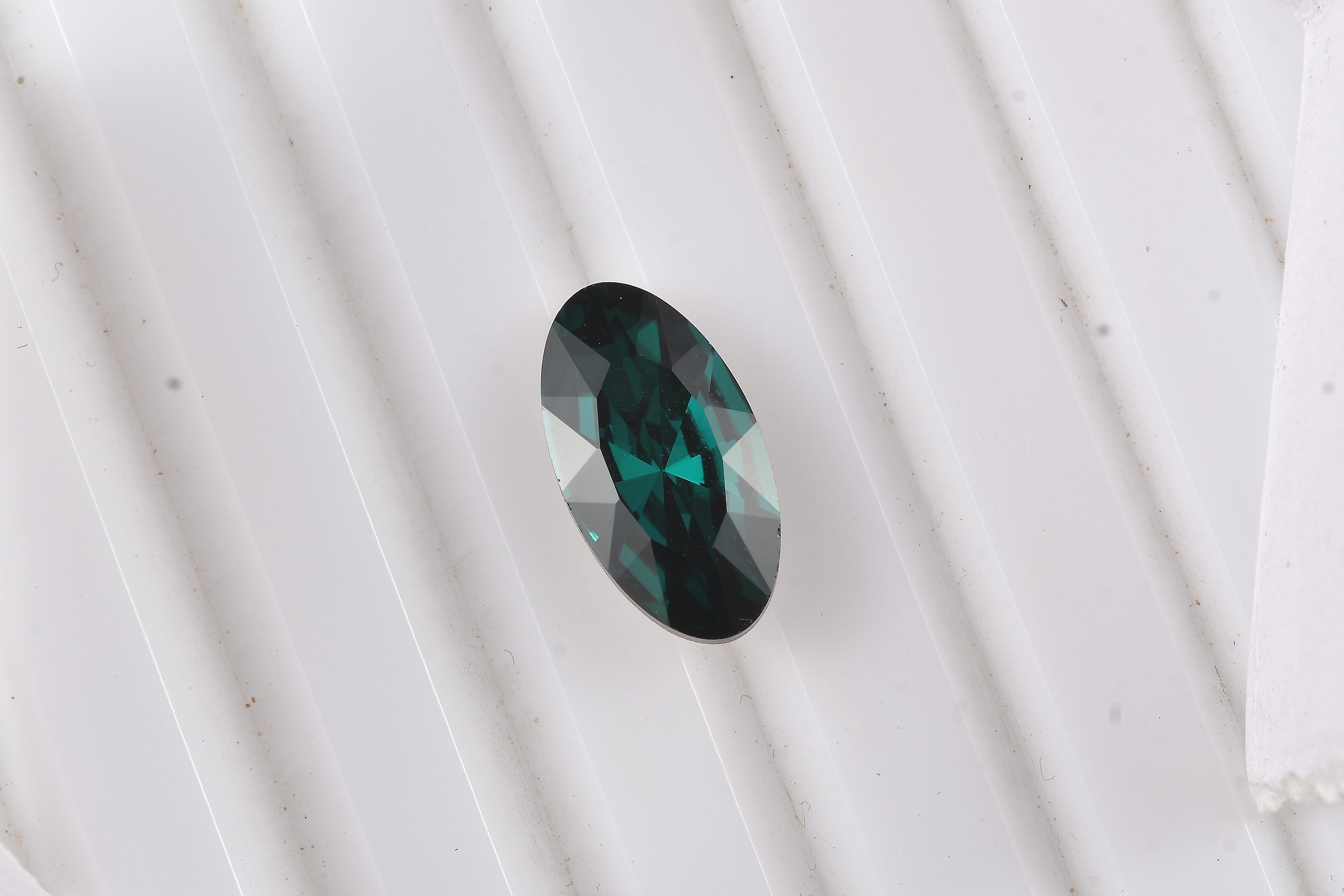 Emerald Crystal by Swarovski (Ovl 14x7.5 mm) 2.56 ctw Loose Gemstone