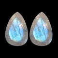 Set of 2 Rainbow Moonstone (Pear 6x4 mm) 0.68 ctw Loose Gemstone - Sticky add to cart bar