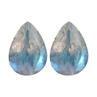 Set of 2 Rainbow Moonstone (Pear 7x5 mm) 1.04 ctw Loose Gemstone