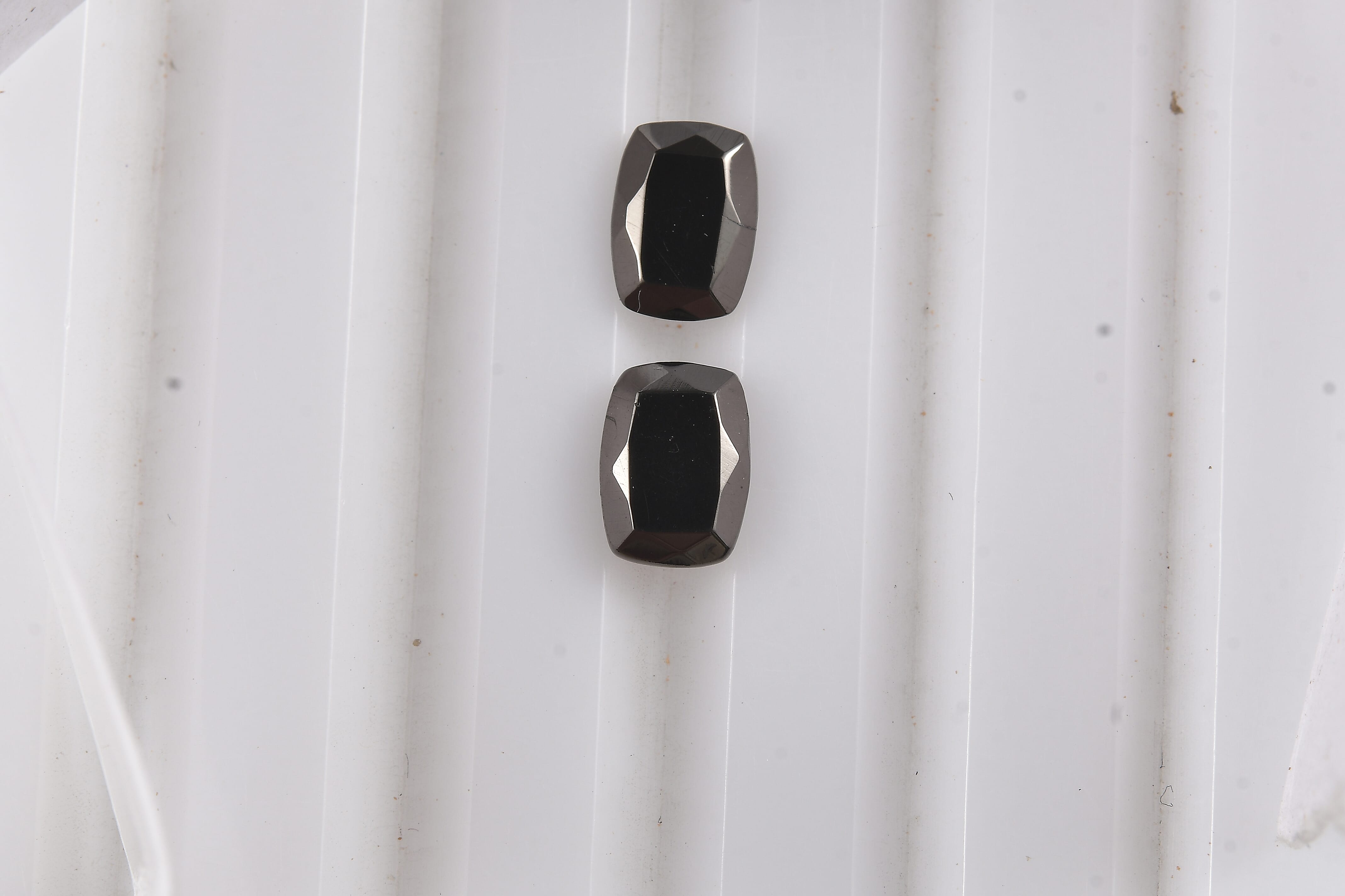 Set of 2 Elite Shungite (Cush 7x5 mm) 0.95 ctw Loose Gemstone