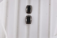 Set of 2 Elite Shungite (Cush 7x5 mm) 0.95 ctw Loose Gemstone