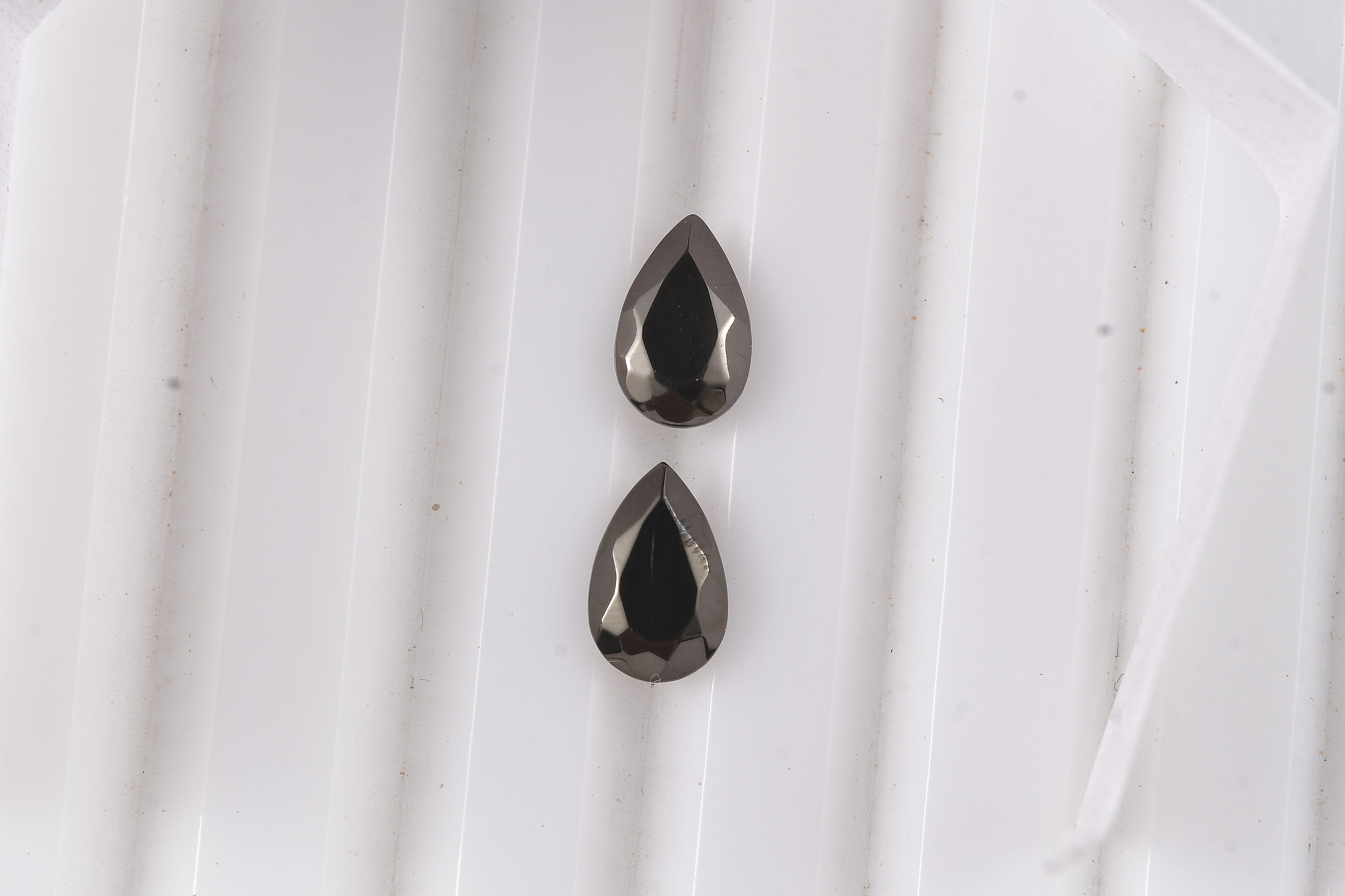 Set of 2 Elite Shungite (Pear 8x5 mm) 0.78 ctw Loose Gemstone