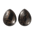 Matrix Silver Shungite (Pear 8x6 mm) 1.60 ctw Loose Gemstone - Sticky add to cart bar