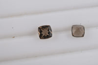 Smoky Quartz Set of 2 (Cush 5x5 mm) Loose Gemstone 1.03 ctw Loose Gemstone