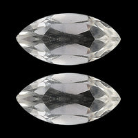 AA White Topaz Set of 2 (Mqr 5x2.5 mm) 0.28 ctw Loose Gemstone