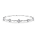 Modani 950 Platinum White Diamond Bangle Bracelet (9.0 In) Metal weight 14.13 Grams Including Spring Weight (0.5g) 1.44 ctw - Sticky add to cart bar