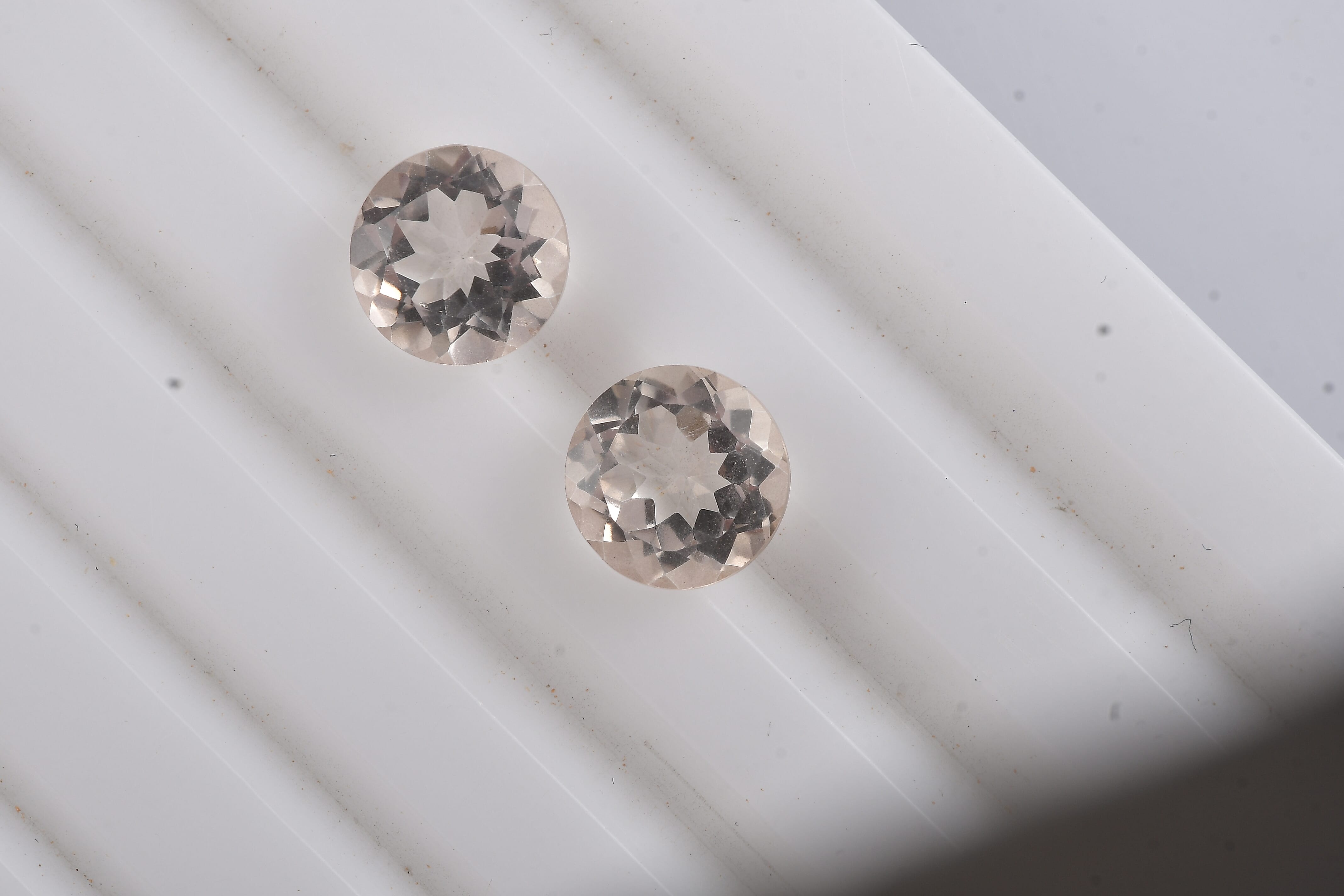 Set of 2 Galilea Rose Quartz (Rnd 8 mm) 3.25 ctw Loose Gemstone