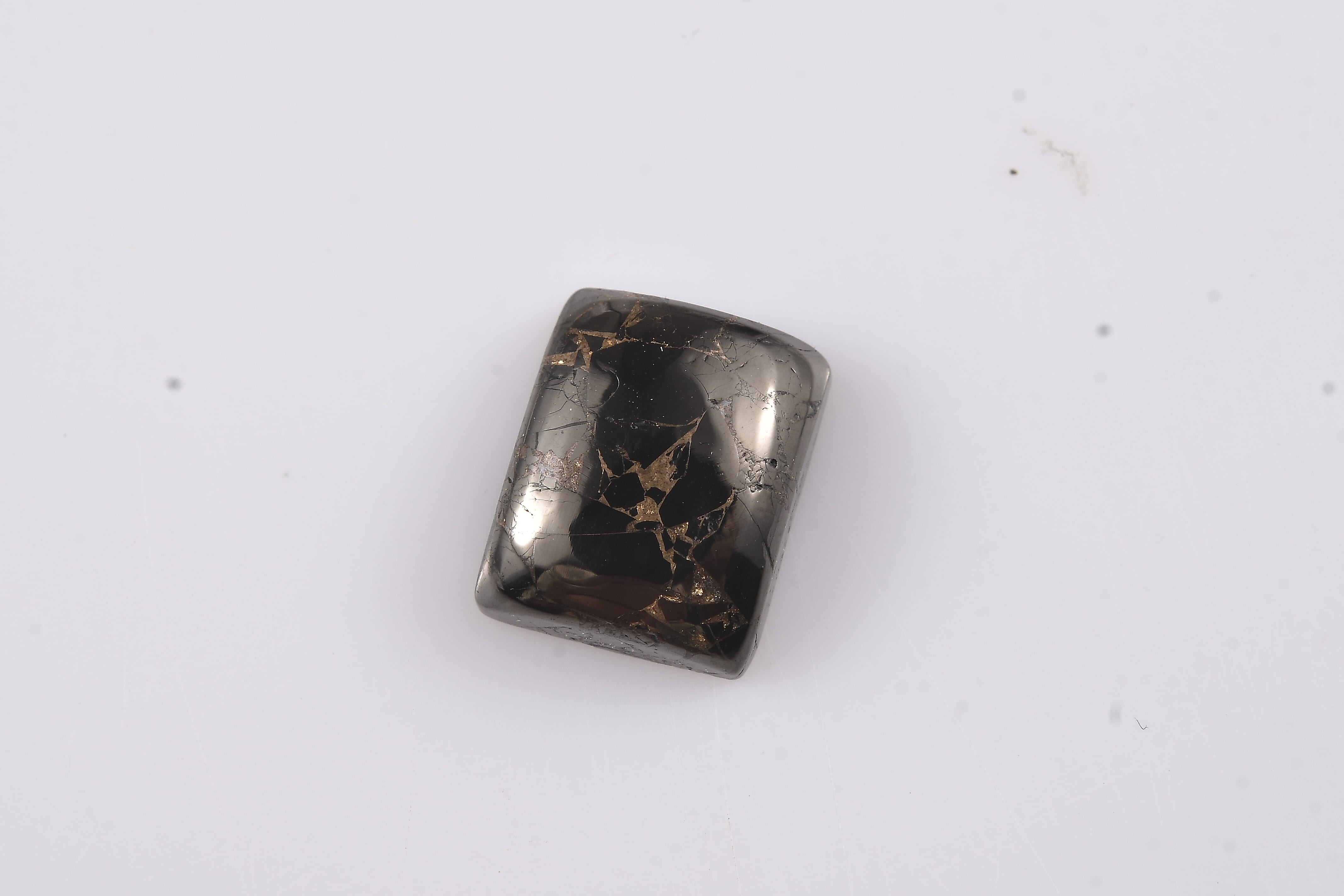 Matrix Silver Shungite (Oct 11x9 mm) 3.03 ctw Loose Gemstone