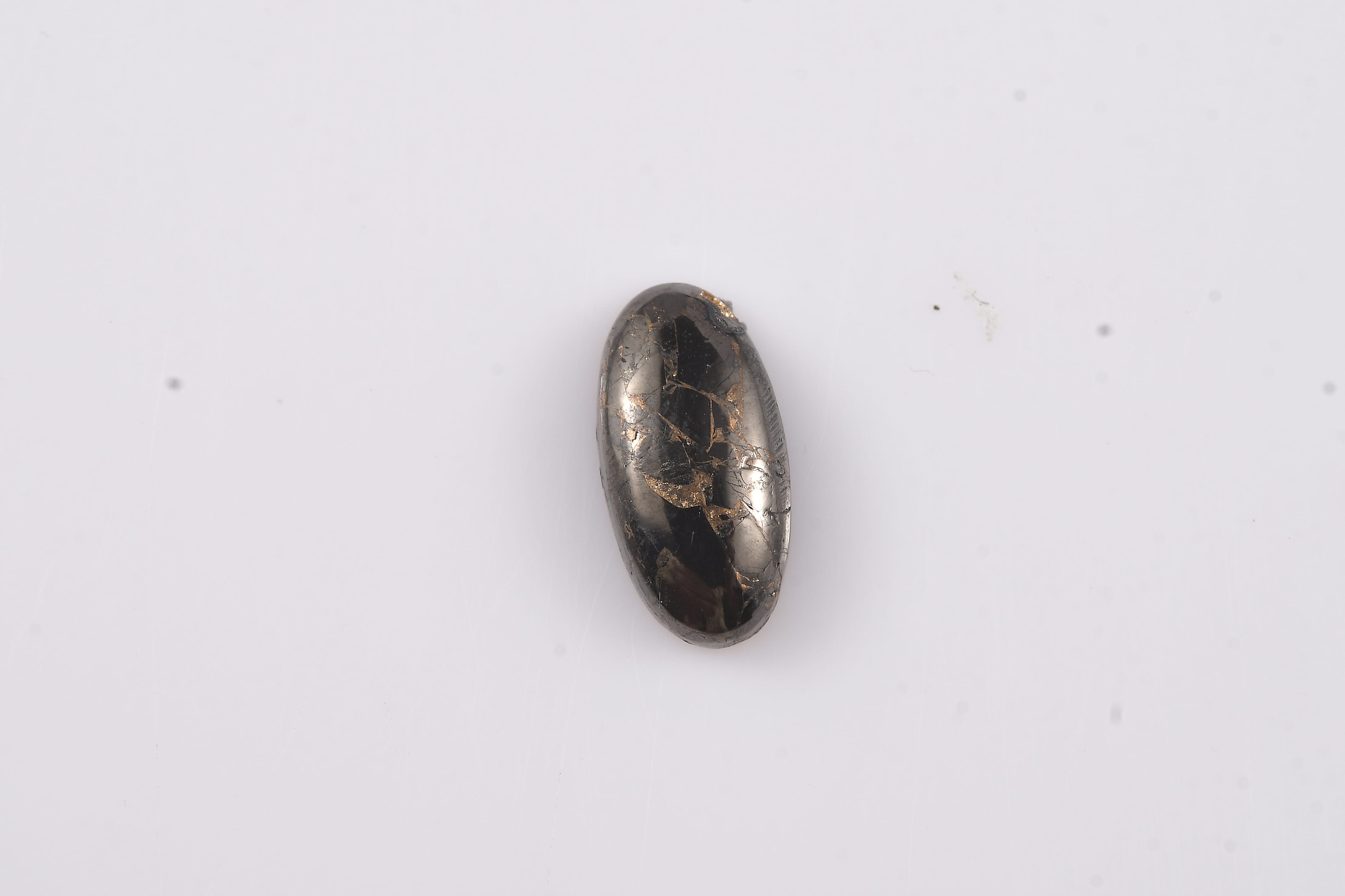 Matrix Silver Shungite (Ovl 14x7 mm) 2.23 ctw Loose Gemstone
