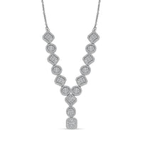 D'Joy Diamond 3.00 ctw Necklace in Rhodium Over Sterling Silver 18 Inches