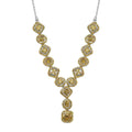 D'Joy Yellow Diamond 2.33 ctw Art Deco Elegance Necklace in Rhodium Over Sterling Silver 18 Inches - Sticky add to cart bar