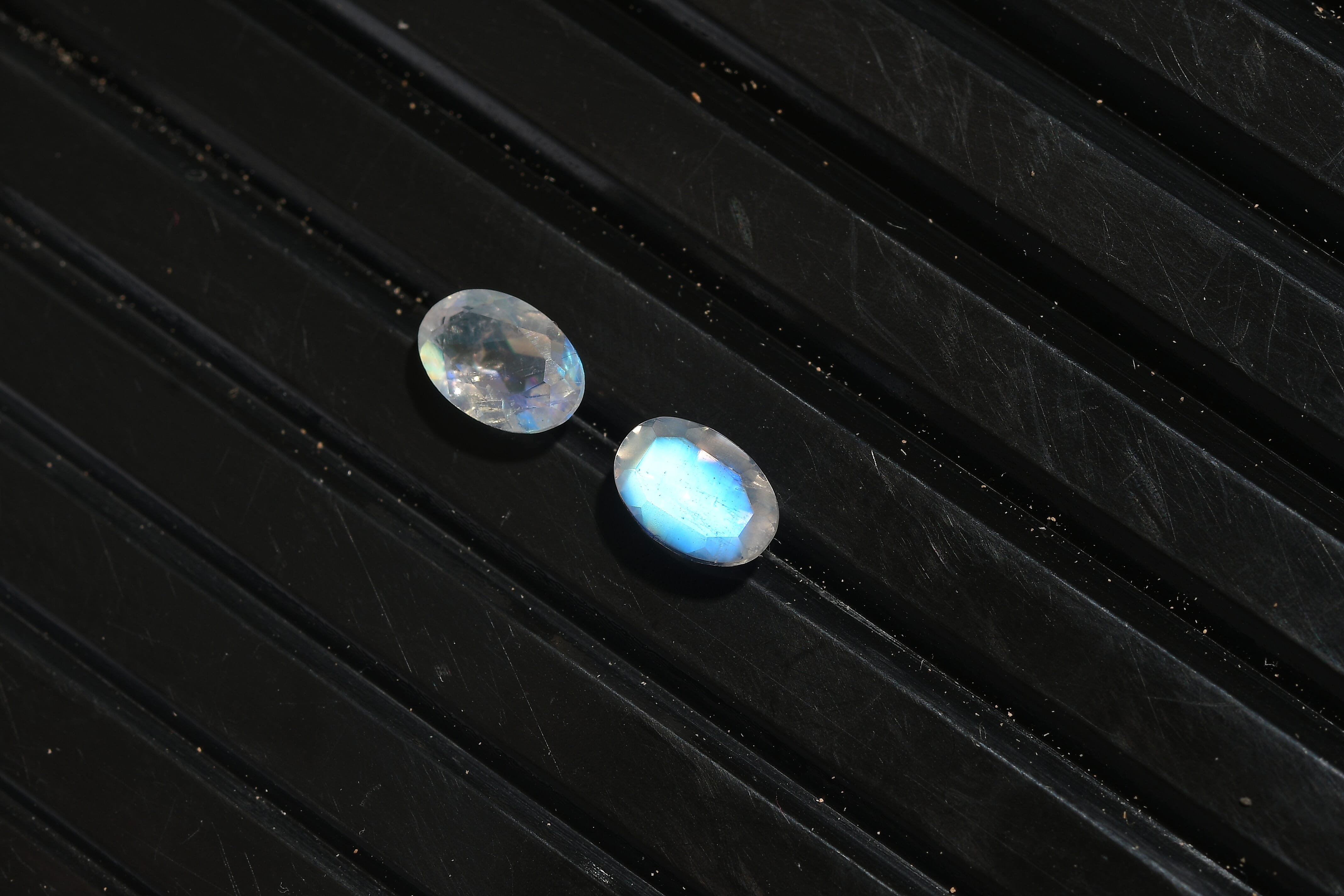 AA Rainbow Moonstone (Oval 6x4 mm) 0.75 ctw Loose Gemstone