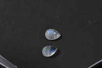 Set of 2 Rainbow Moonstone (Pear 6x4 mm) 0.82 ctw Loose Gemstone