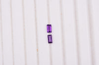 African Amethyst Set of 2 (Bgt 5x2.5 mm) 0.44 ctw Loose Gemstone