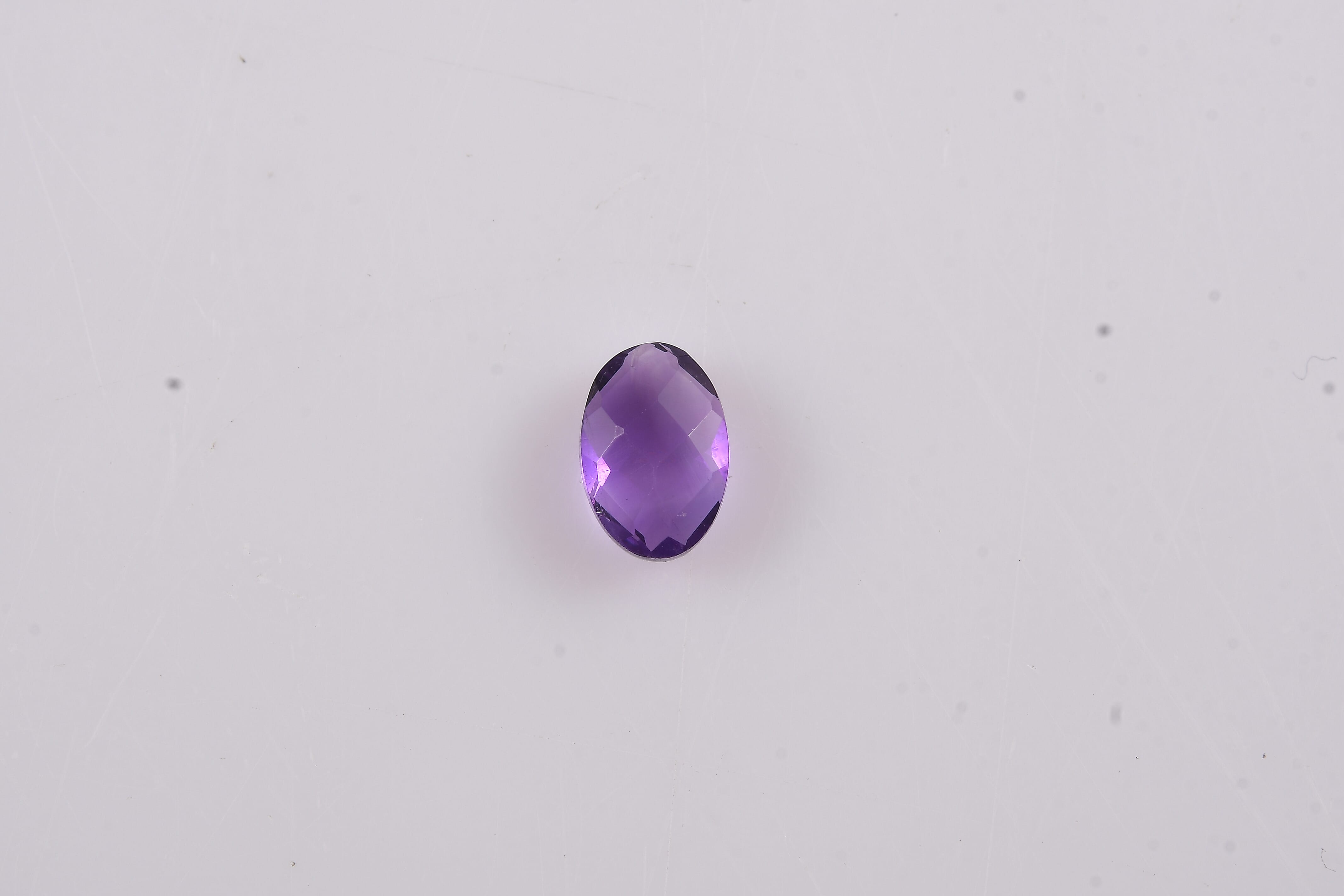 African Amethyst (Ovl 6x4 mm) 0.43 ctw Loose Gemstone