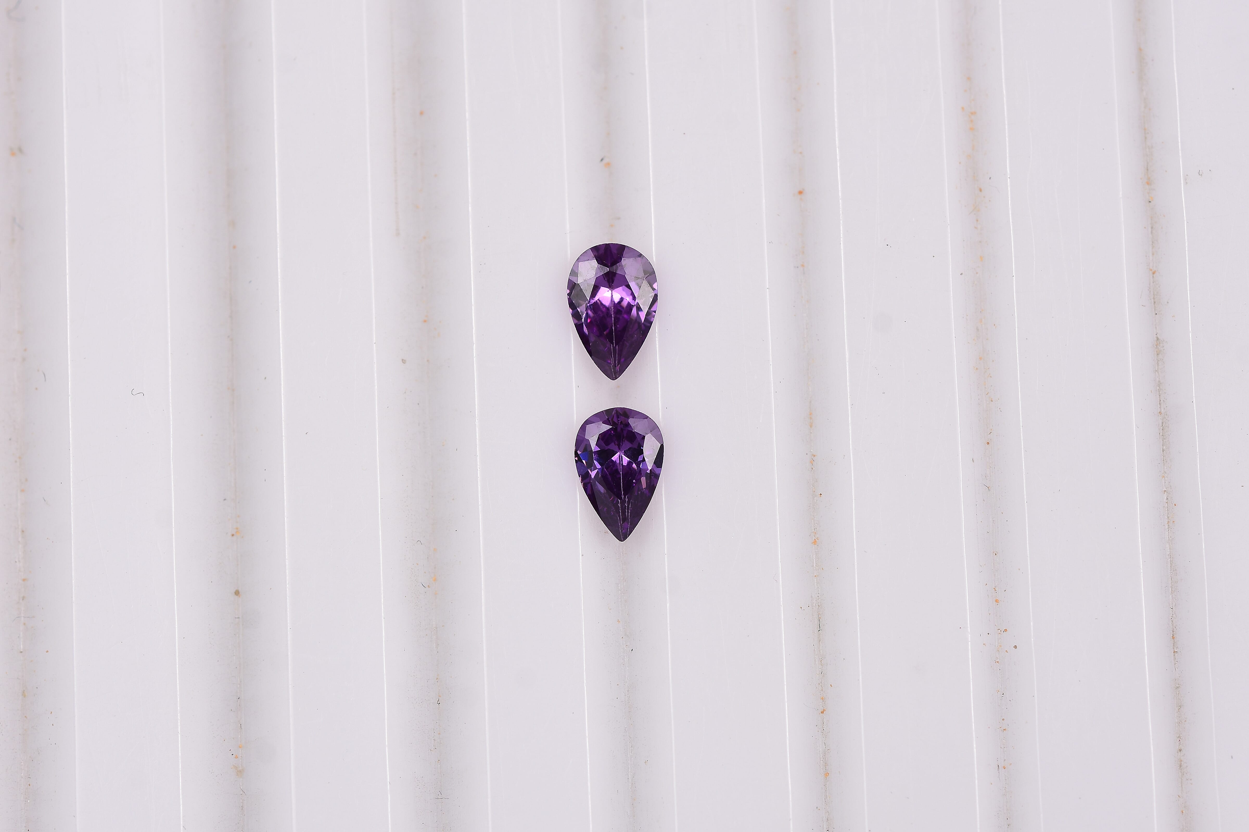 Simulated Purple Diamond (Pear 6x4 mm) 1.15 ctw Loose Gemstone
