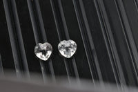 AA White Topaz Set of 2 (Hrt 5mm) 1.02 ctw Loose Gemstone