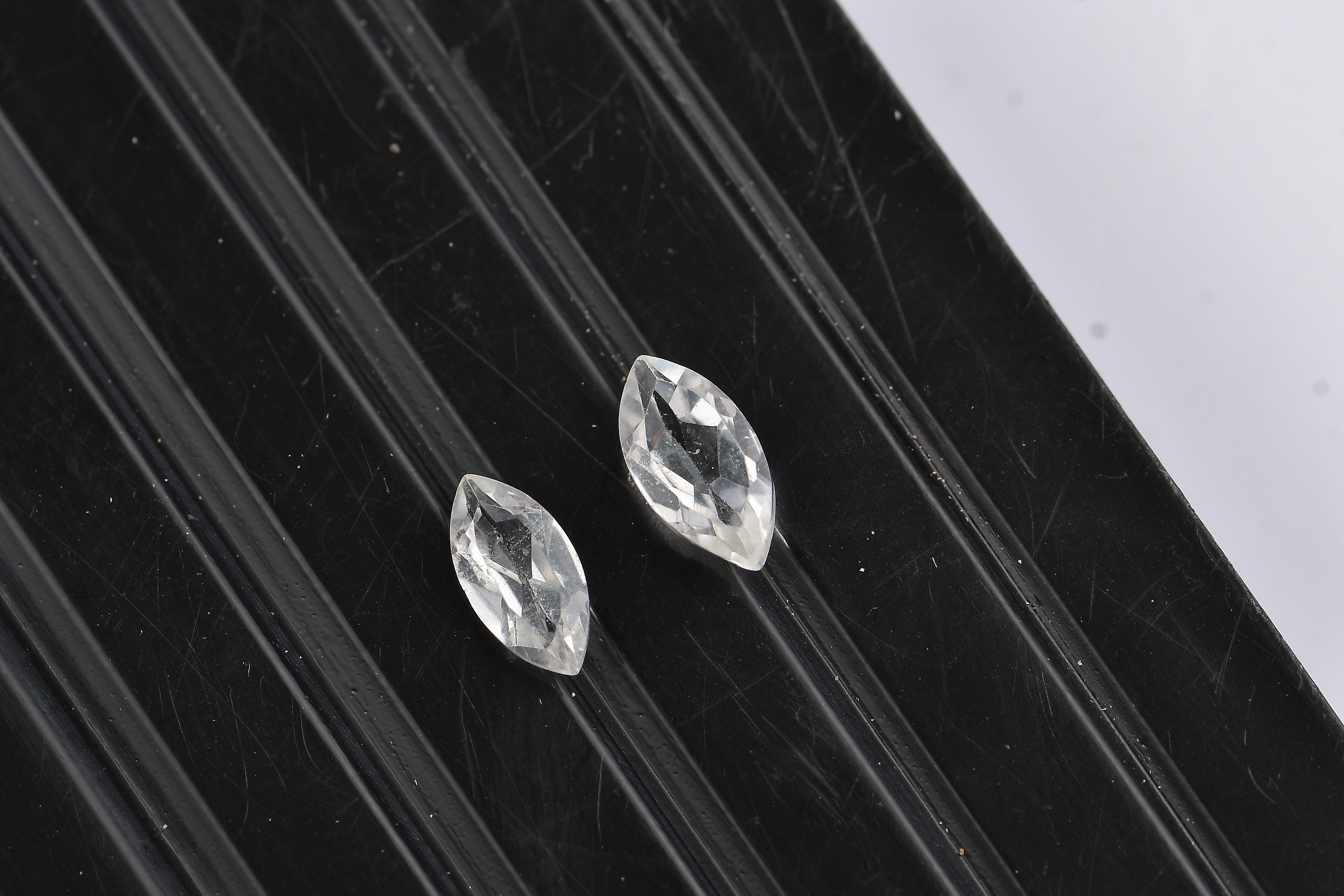 AA White Topaz Set of 2 (Mrq 6x3mm) 0.51 ctw Loose Gemstone