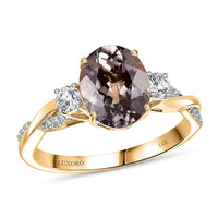 Certified & Appraised Luxoro 14K Yellow Gold AAA Turkizite and Diamond (G-H, I2) (0.29 cts) Ring (Size 10.0) (Del. in 10-15 Days) 3.43 ctw