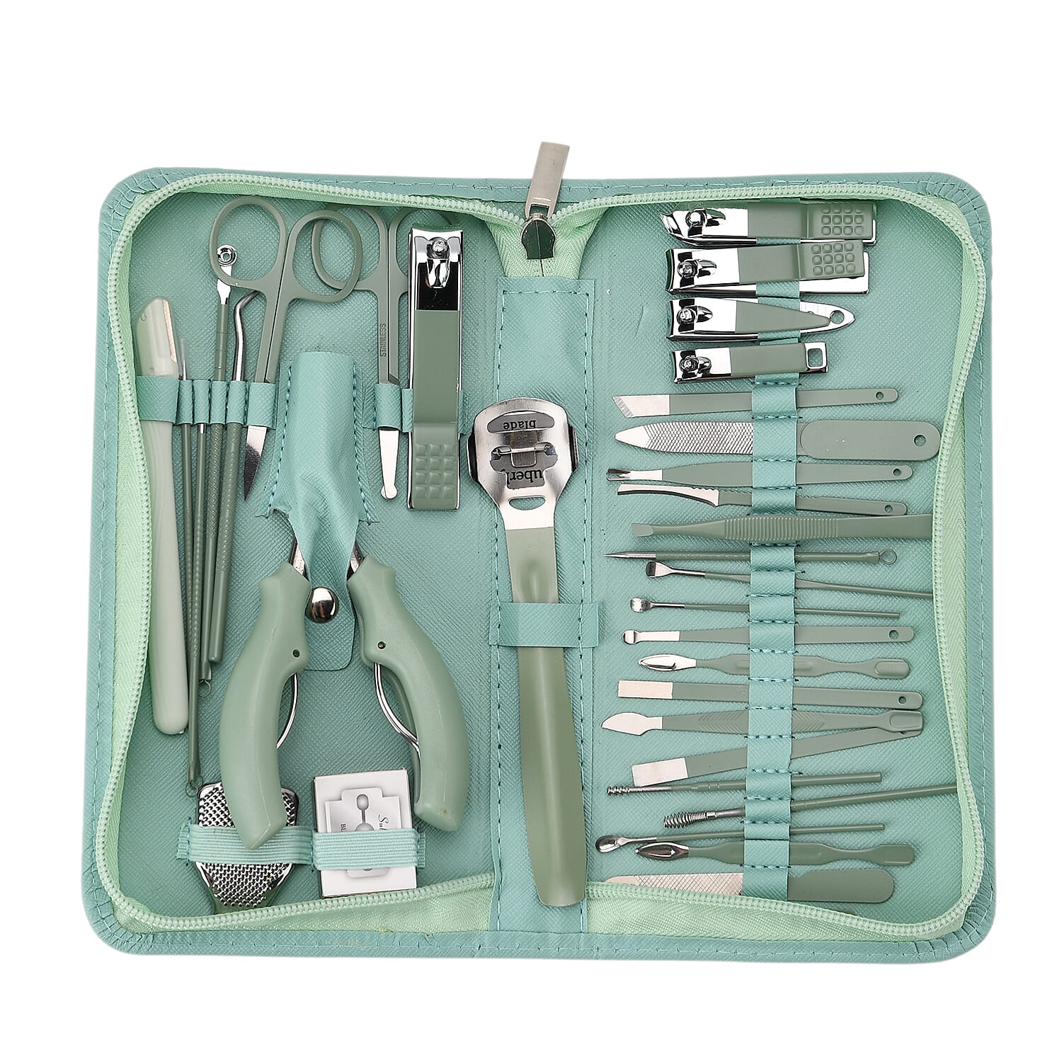 Set of 35pcs Multi-functional Manicure Set with Storage Bag - Green