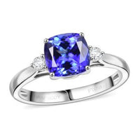 Certified & Appraised Rhapsody AAAA Tanzanite and E-F VS Diamond 2.79 ctw Ring in 950 Platinum 4.58 Grams